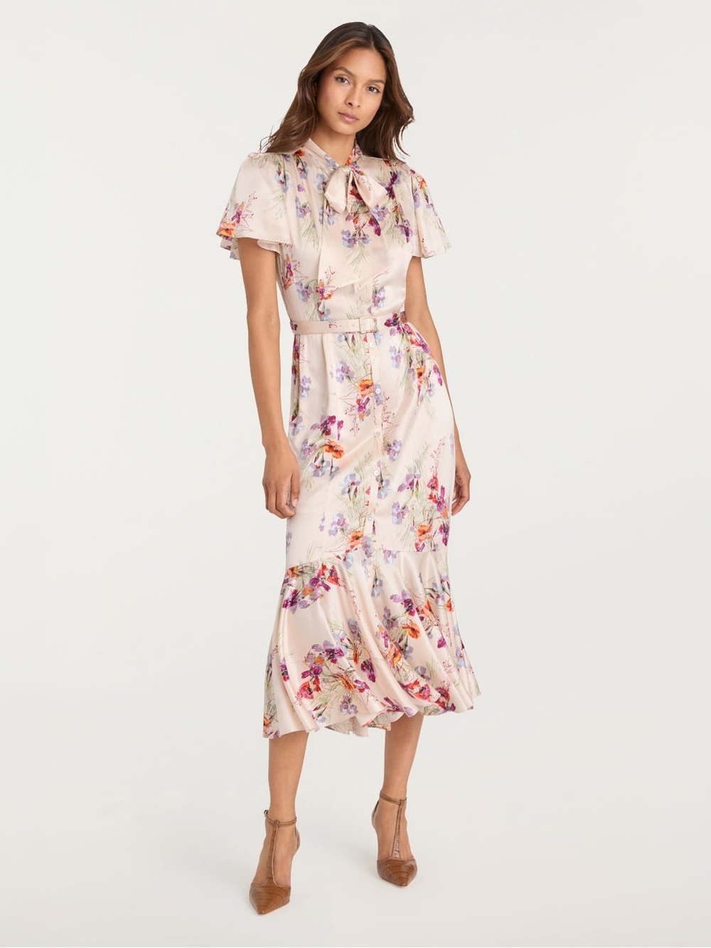 Cinq à Sept Iris Bouquet Willow Dress Oatmilk Multi Floral NWT Size 10 - Picture 1 of 9